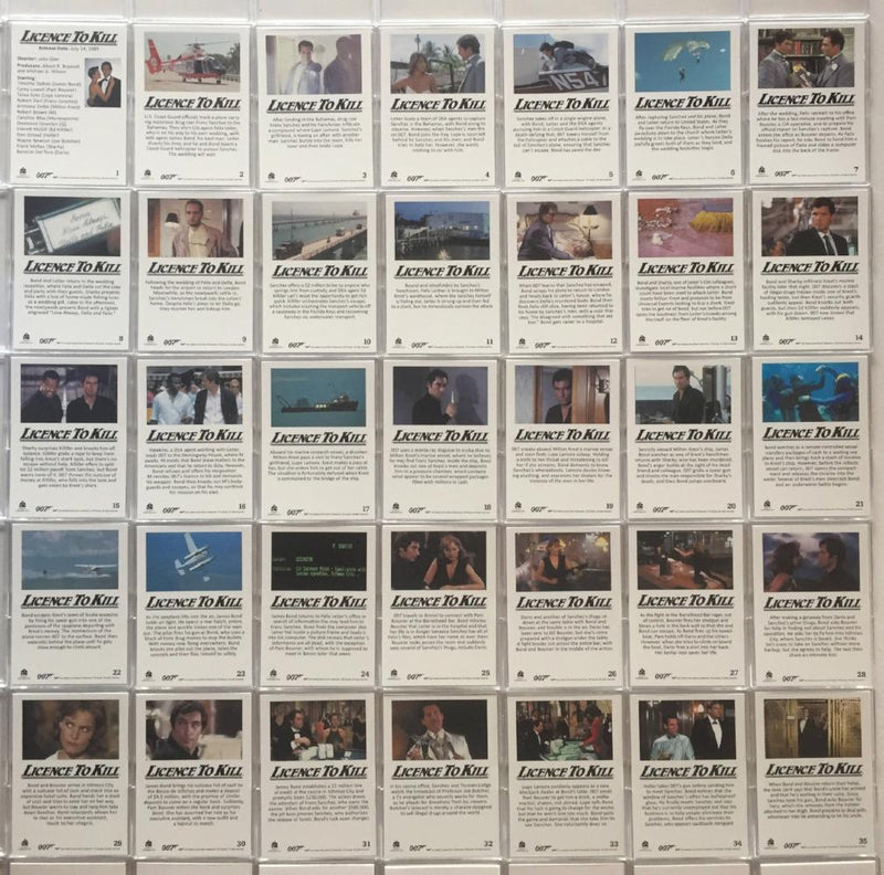 James Bond Classics 2016 Licence To Kill Throwback Card Set 65 Cards   - TvMovieCards.com