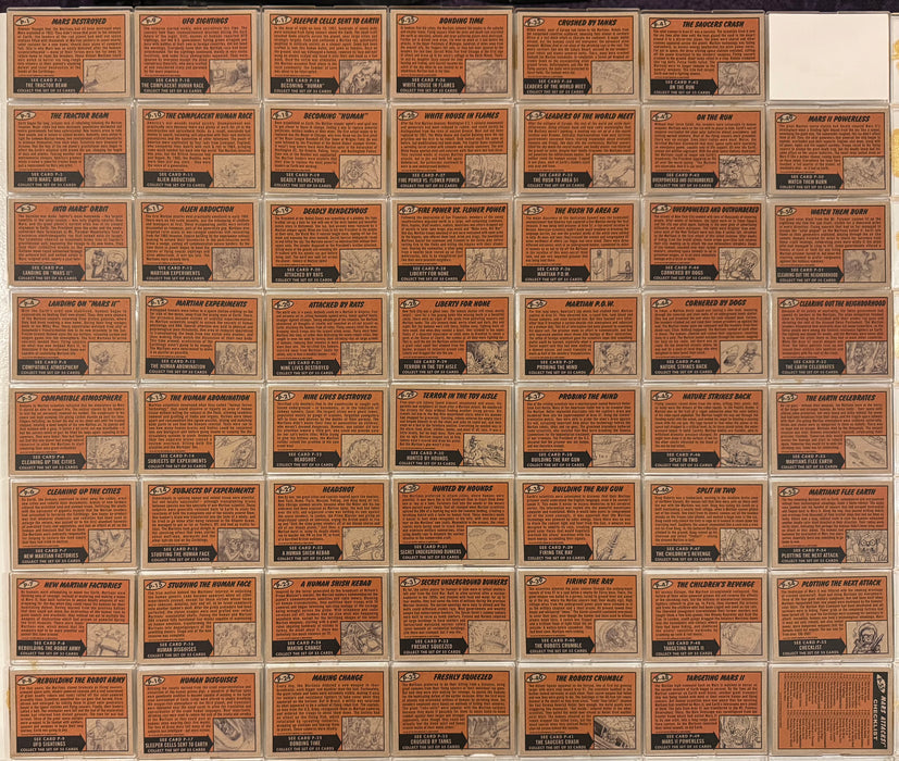 2017 Mars Attacks The Revenge! Pencil Art Trading Card Set of 55 Topps #P1-55