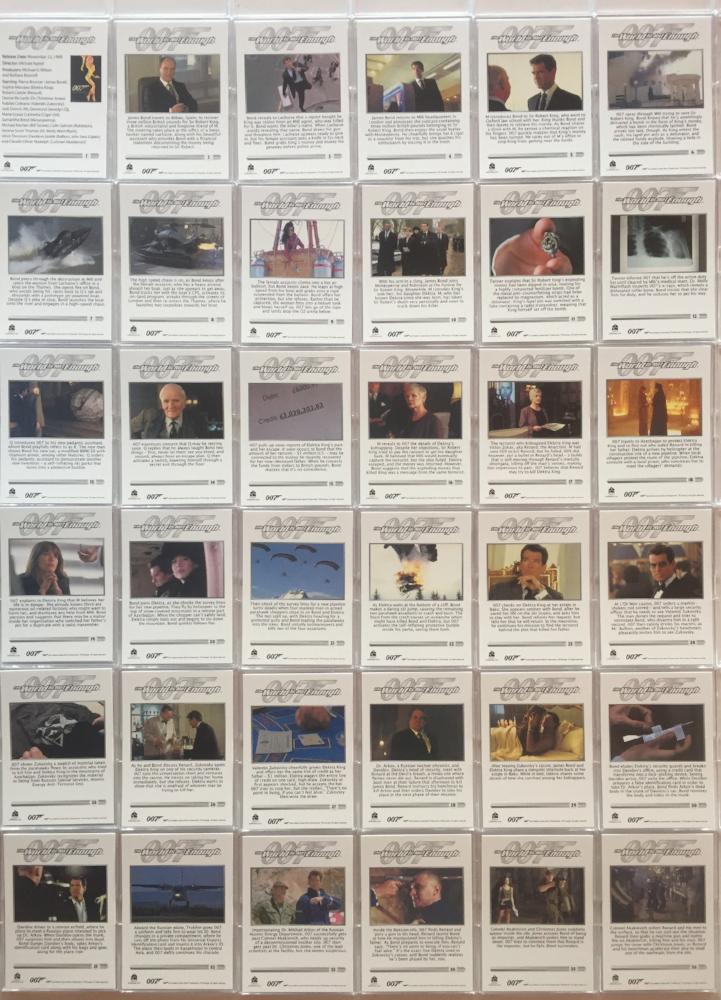 James Bond Classics 2016 The World Is Not Enough Base Card Set 72 Cards   - TvMovieCards.com