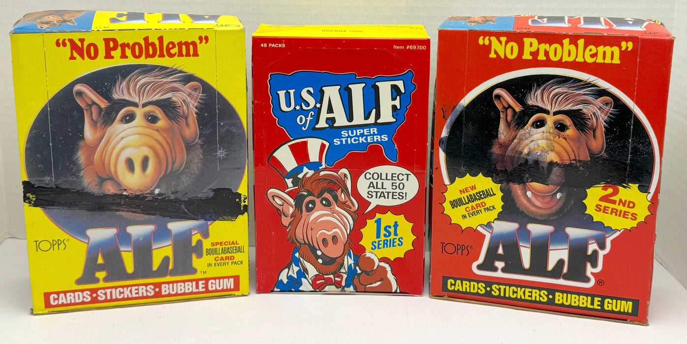 Alf Series 1 & 2 US of Alf Wax Trading Card Box 144 Packs Topps 1987 FULL   - TvMovieCards.com