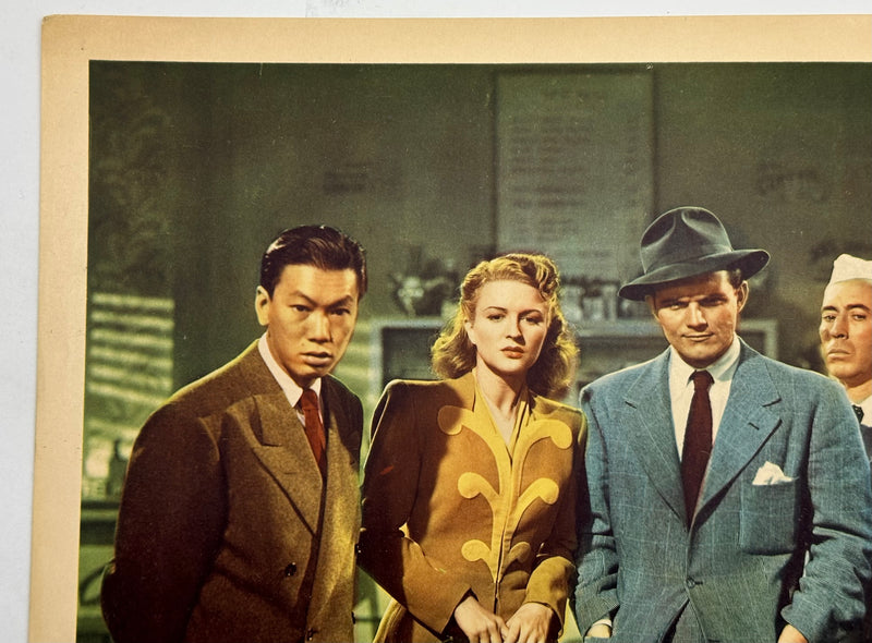 Original Charlie Chan Shanghai Cobra Lobby Card #1 Sidney Toler Mantan Moreland   - TvMovieCards.com