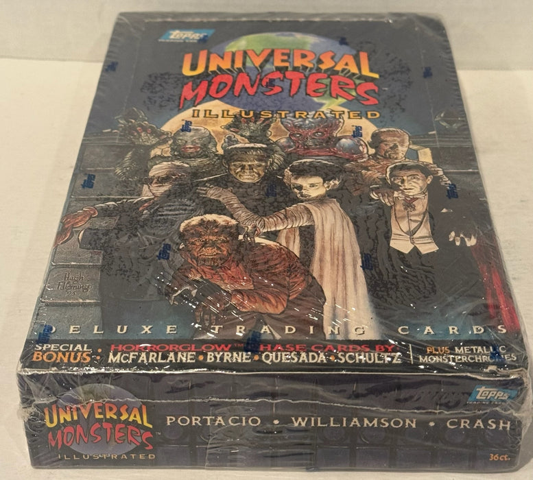 1994 Universal Monsters Illustrated Trading Card Box 36 Pack Factory Sealed Topp