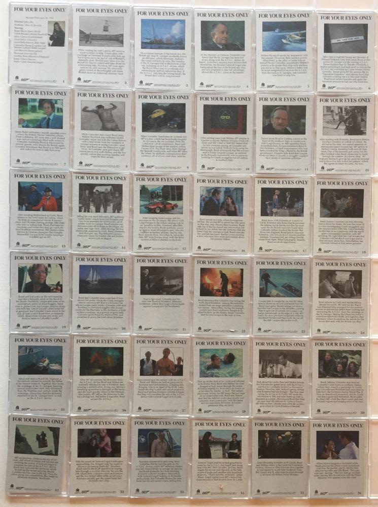 James Bond Archives 2017 Final Edition For Your Eyes Only Throwback 36 Card Set   - TvMovieCards.com