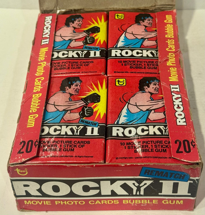 1979 Topps Rocky II Rematch Movie Vintage FULL 36 Pack Trading Card Box - TvMovieCards.com