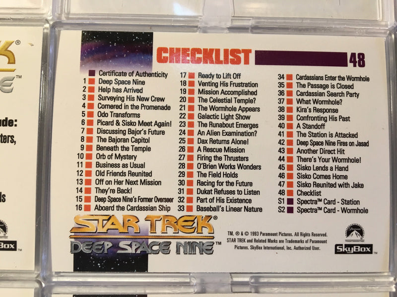 Star Trek DS9 Deep Space Nine Factory Card Set 50 Cards Skybox 1993   - TvMovieCards.com