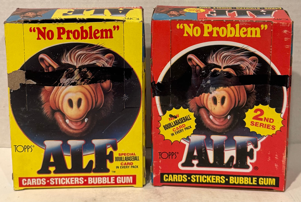 Alf Series 1 & 2 US of Alf Wax Trading Card Box 144 Packs Topps 1987 FULL