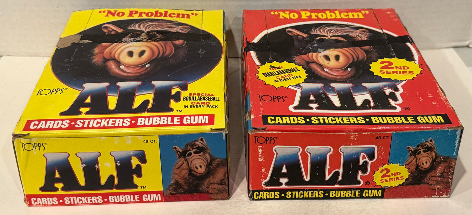 Alf Series 1 & 2 US of Alf Wax Trading Card Box 144 Packs Topps 1987 FULL