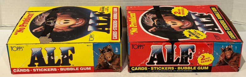 Alf Series 1 & 2 US of Alf Wax Trading Card Box 144 Packs Topps 1987 FULL - TvMovieCards.com