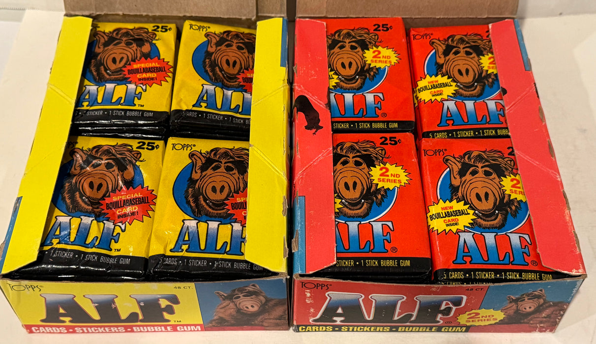 Alf Series 1 & 2 US of Alf Wax Trading Card Box 144 Packs Topps 1987 FULL