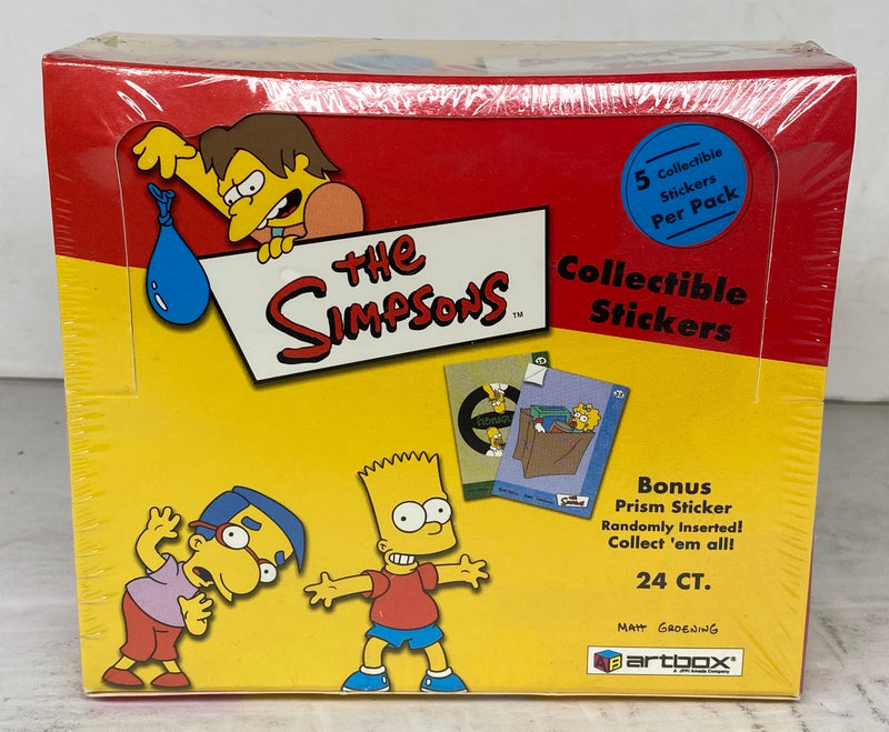 Simpsons Stickers Card Box Artbox 2002 24 Packs Factory Sealed   - TvMovieCards.com