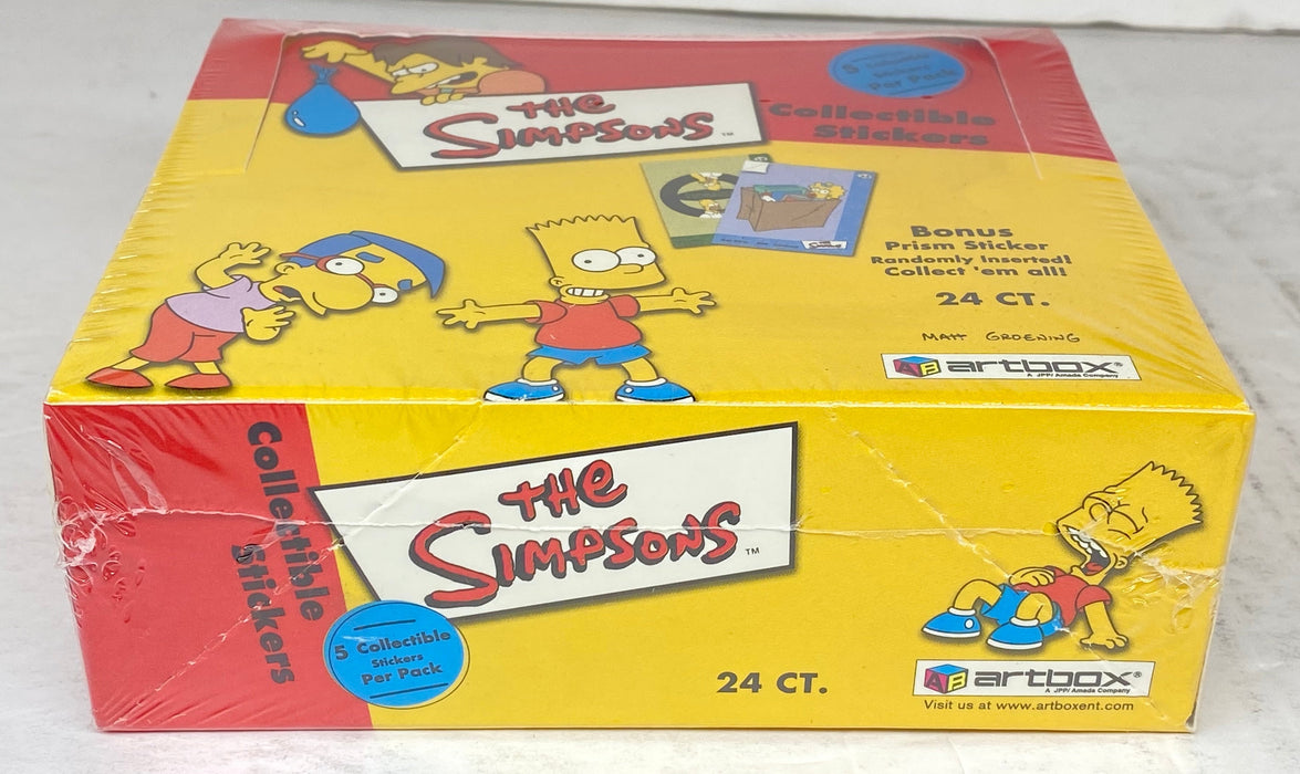 Simpsons Stickers Card Box Artbox 2002 24 Packs Factory Sealed   - TvMovieCards.com