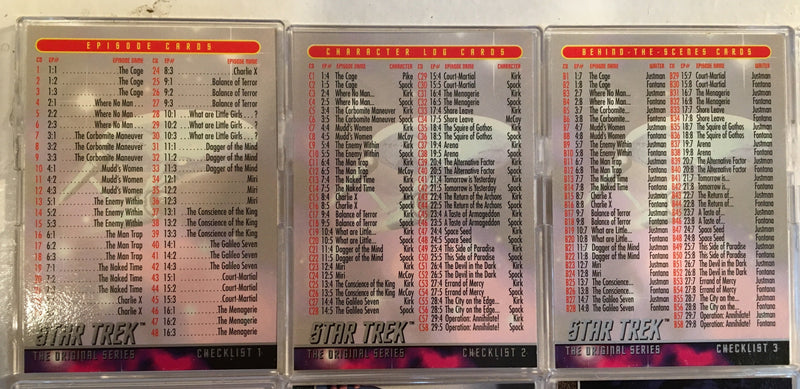 Star Trek TOS Original Series Season 1 (90) Base Card Set 1997 Skybox   - TvMovieCards.com