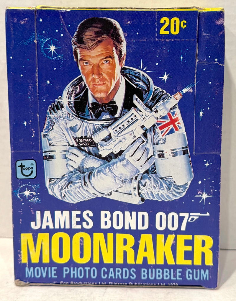 1979 James Bond 007 Moonraker Movie FULL 36 Wax Pack Trading Card Box Topps - TvMovieCards.com