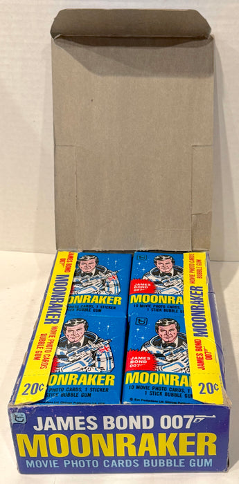 1979 James Bond 007 Moonraker Movie FULL 36 Wax Pack Trading Card Box Topps