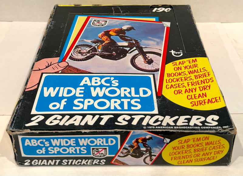 1975 Topps ABC's Wide World of Sports Bubble Gum Vintage Sticker Card Box