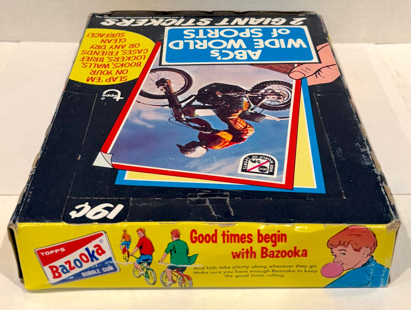 1975 Topps ABC's Wide World of Sports Bubble Gum Vintage Sticker Card Box