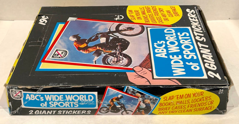 1975 Topps ABC's Wide World of Sports Bubble Gum Vintage Sticker Card Box