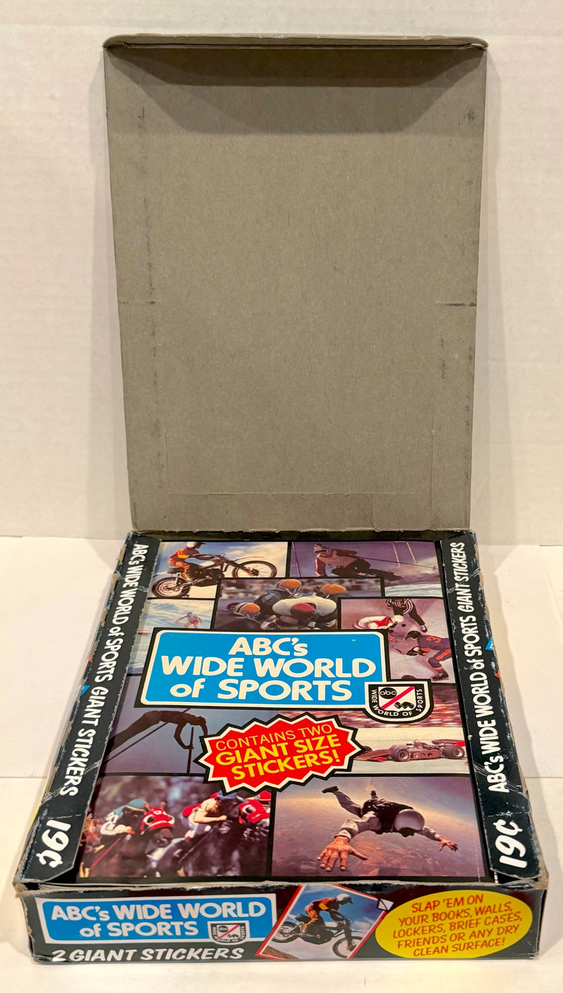 1975 Topps ABC's Wide World of Sports Bubble Gum Vintage Sticker Card Box