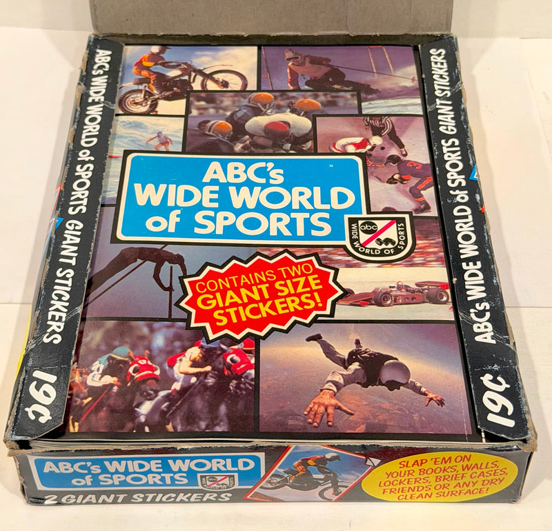 1975 Topps ABC's Wide World of Sports Bubble Gum Vintage Sticker Card Box