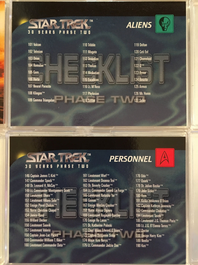 Star Trek 30 Years Phase Two Skybox (100) Trading Base Card Set 1996   - TvMovieCards.com