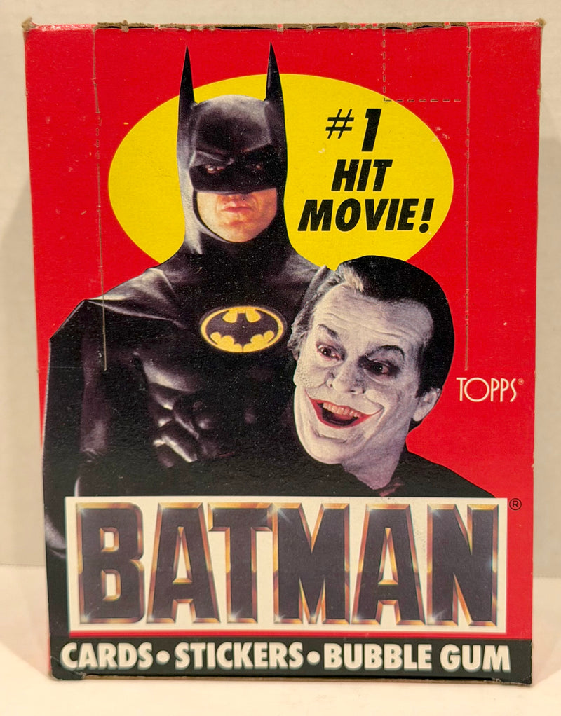 Batman Movie Series 1 Vintage Trading Wax Trading Card Box 36 Packs Topps 1989