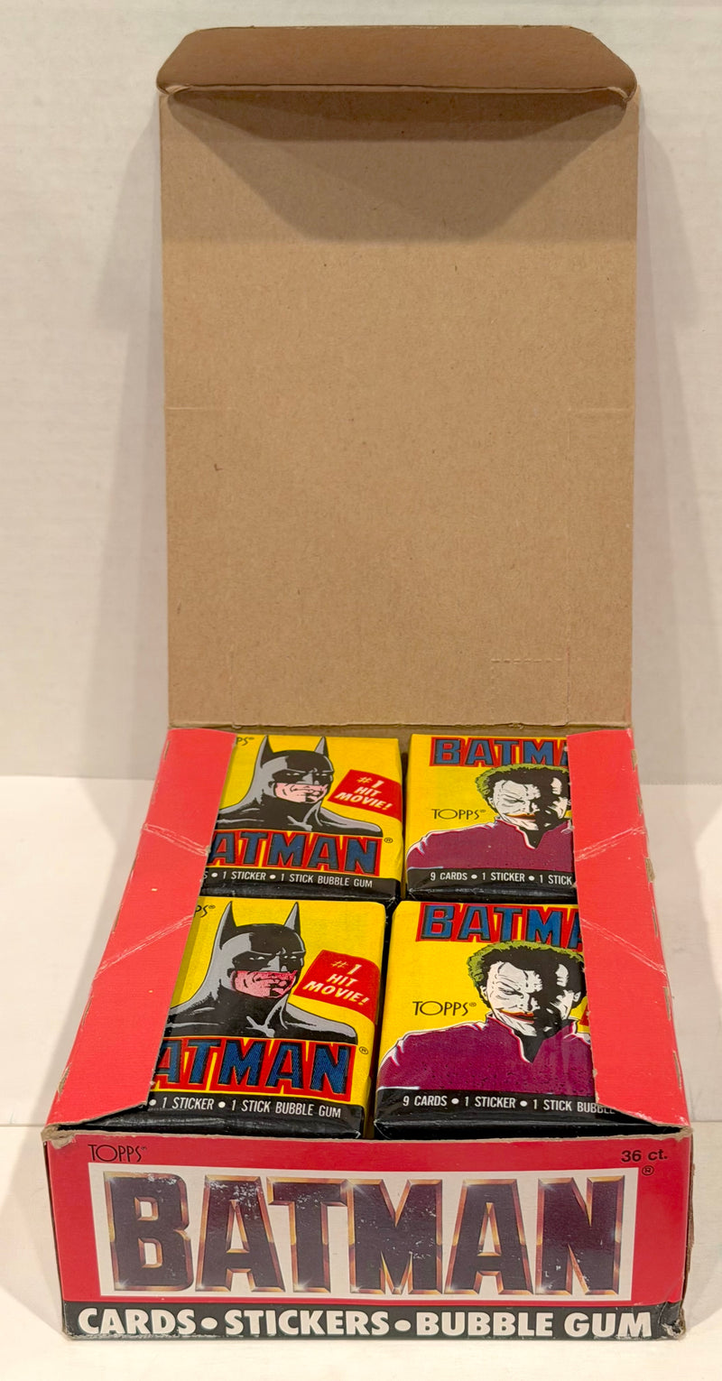 Batman Movie Series 1 Vintage Trading Wax Trading Card Box 36 Packs Topps 1989