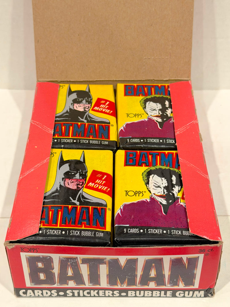Batman Movie Series 1 Vintage Trading Wax Trading Card Box 36 Packs Topps 1989