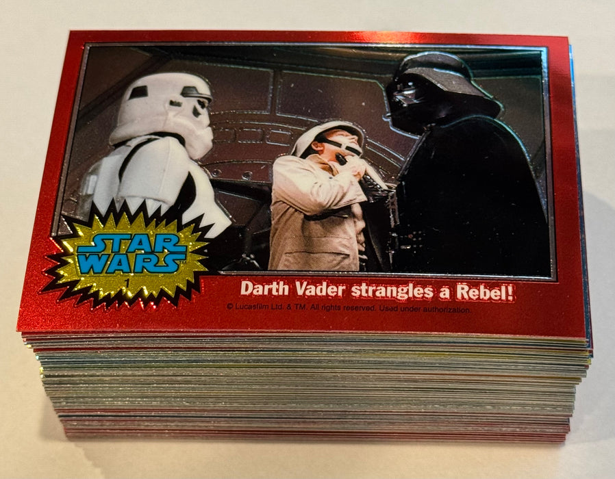 1999 Star Wars Chrome Archives Trading Card Set of 90 Cards Topps