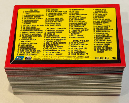 1999 Star Wars Chrome Archives Trading Card Set of 90 Cards Topps - TvMovieCards.com