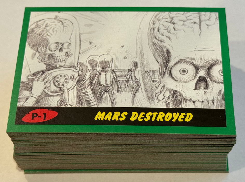 2017 Mars Attacks The Revenge! Parallel Pencil Art Trading Card Set of 55 Topps #P1-55