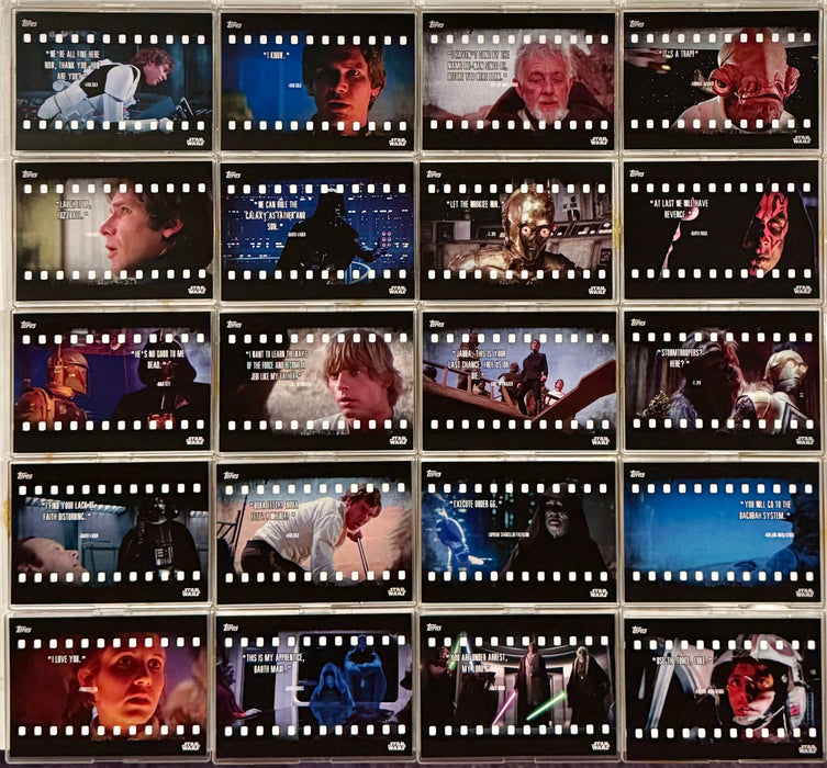 2016 Star Wars Trader Physical Film Quotes Chase Card Set FQ-1/FQ20 Topps - TvMovieCards.com