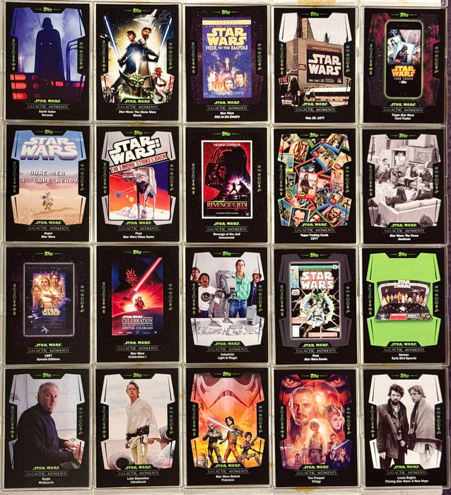 2016 Star Wars Trader Physical Galactic Moments Chase Card Set GM1-20 Topps - TvMovieCards.com
