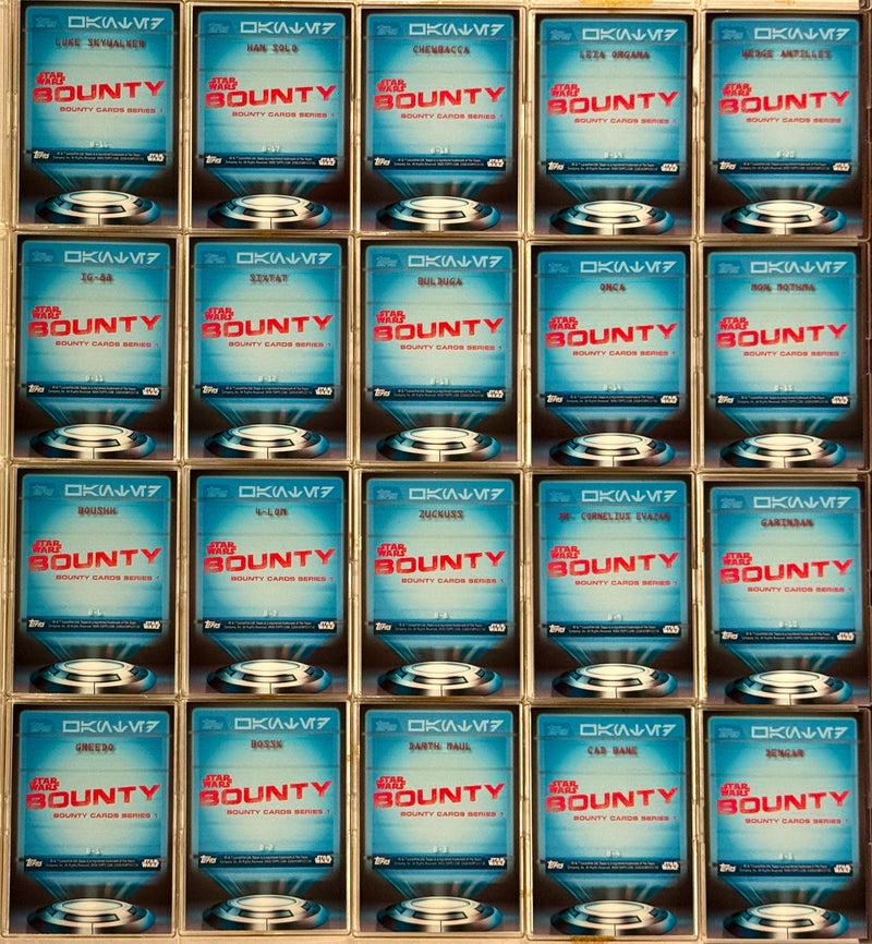 2016 Star Wars Trader Physical Bounty Chase Card Set B1-B20 Topps - TvMovieCards.com