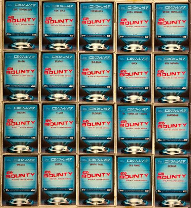 2016 Star Wars Trader Physical Bounty Chase Card Set B1-B20 Topps - TvMovieCards.com