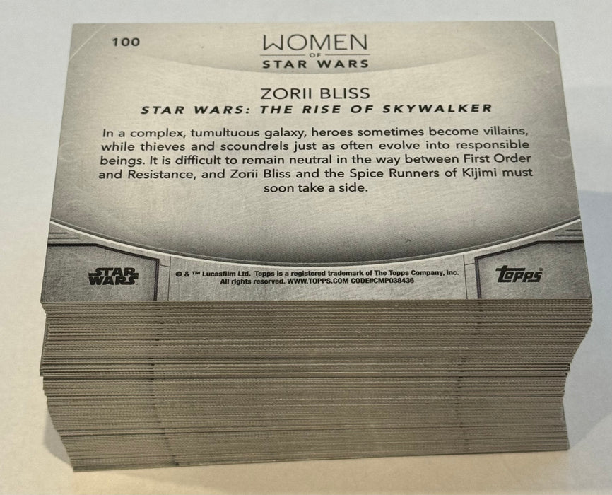 2020 Women of Star Wars Base Trading Card Set 100 Cards Topps - TvMovieCards.com