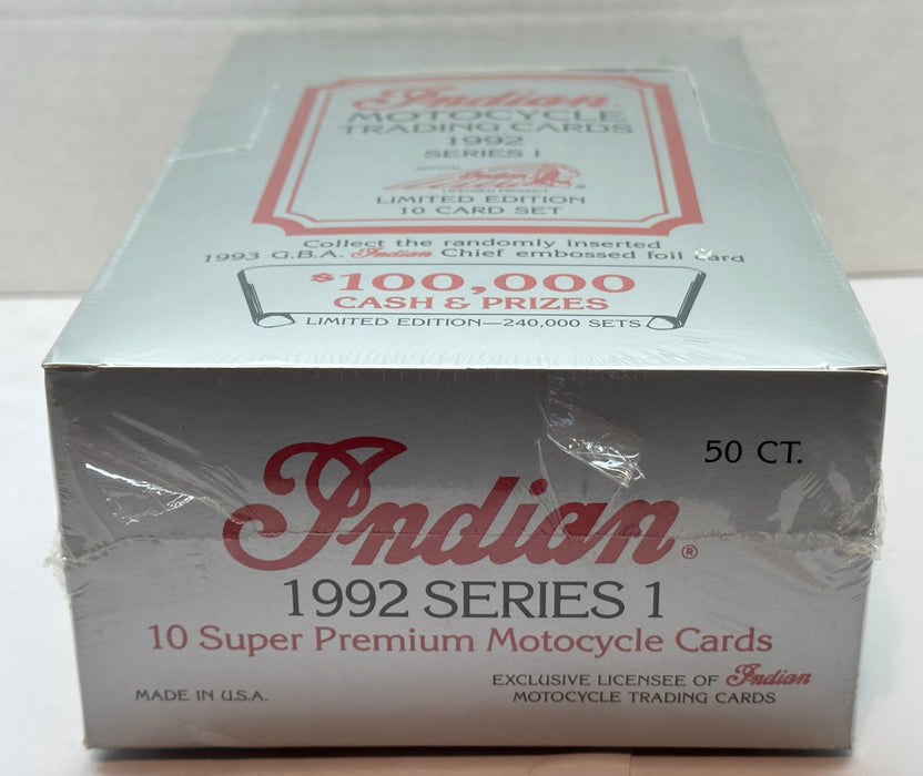 1992 Indian Motorcycles Series 1 Trading Card Box 50ct Factory Sealed 10 Card Set   - TvMovieCards.com