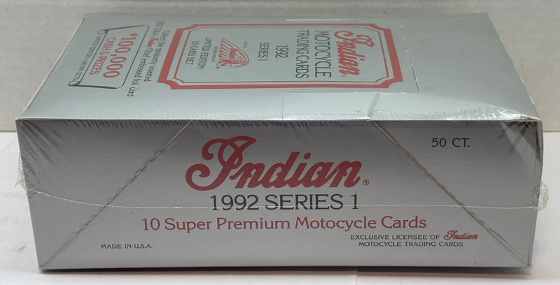 1992 Indian Motorcycles Series 1 Trading Card Box 50ct Factory Seal 10 Card Sets   - TvMovieCards.com