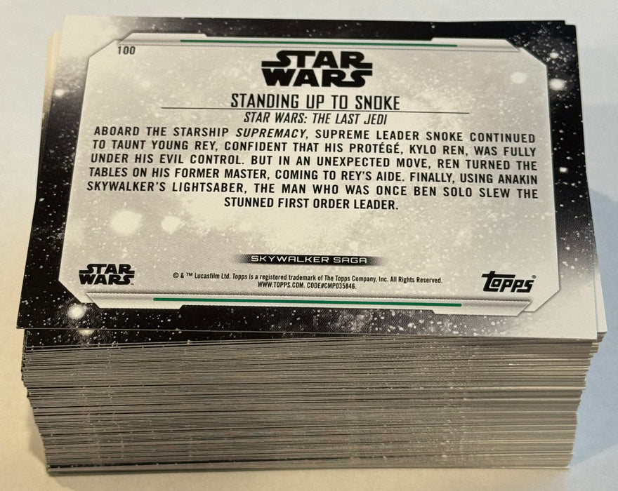2019 Star Wars Skywalker Saga Trading Card Set of 100 Cards Topps - TvMovieCards.com
