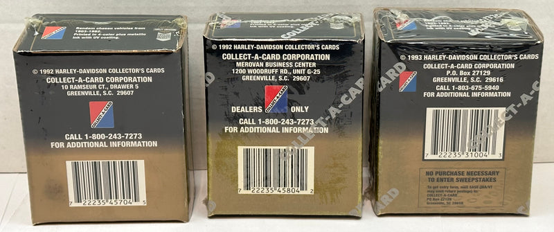 1992 Harley Davidson Collector Cards Series 1, 2 & 3 Trading Card Factory Sets   - TvMovieCards.com