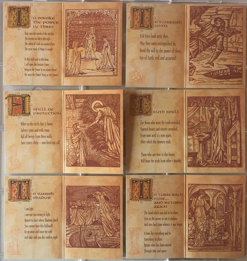 Charmed Season 1 The Book of Shadows Chase Card Set B1 thru B6   - TvMovieCards.com