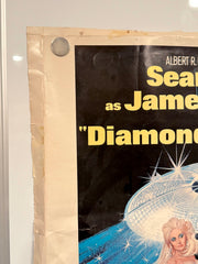 1971 Diamonds Are Forever James Bond 1SH Movie Poster 30" x 40" Sean Connery - TvMovieCards.com