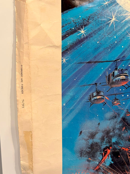 1971 Diamonds Are Forever James Bond 1SH Movie Poster 30" x 40" Sean Connery