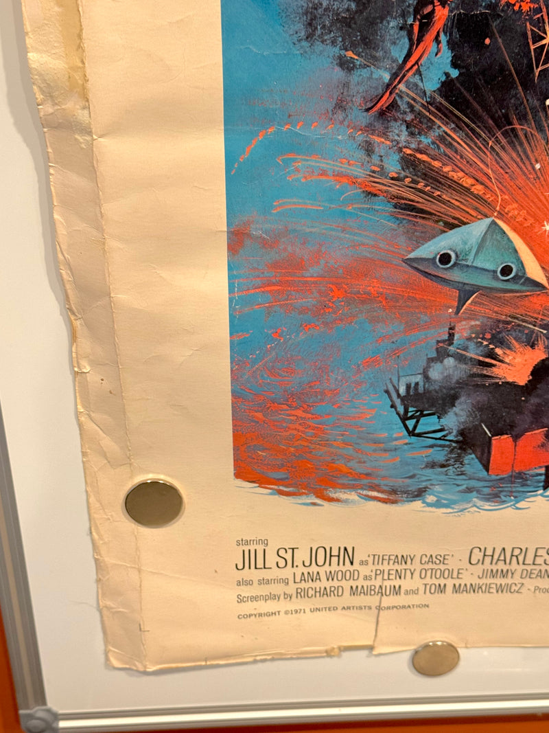 1971 Diamonds Are Forever James Bond 1SH Movie Poster 30" x 40" Sean Connery - TvMovieCards.com