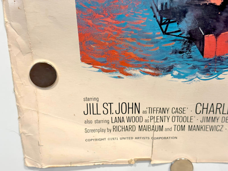 1971 Diamonds Are Forever James Bond 1SH Movie Poster 30" x 40" Sean Connery - TvMovieCards.com