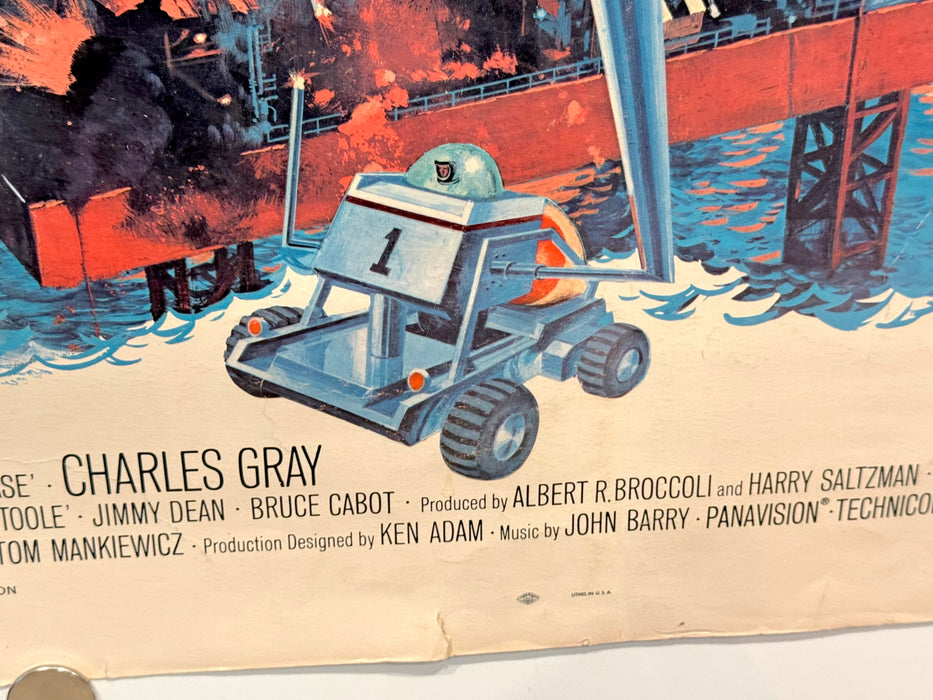 1971 Diamonds Are Forever James Bond 1SH Movie Poster 30" x 40" Sean Connery