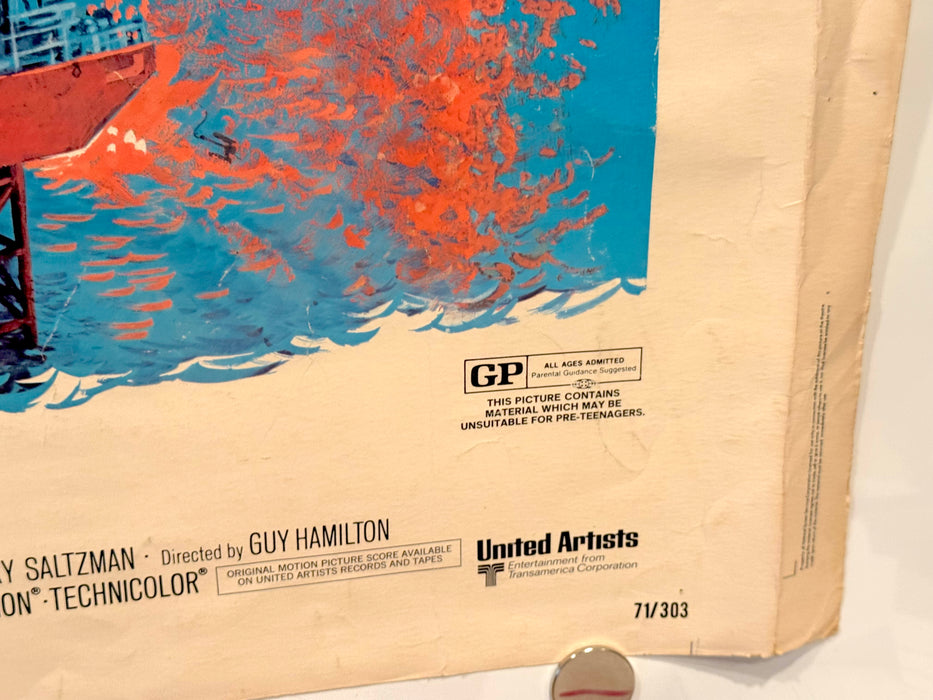 1971 Diamonds Are Forever James Bond 1SH Movie Poster 30" x 40" Sean Connery