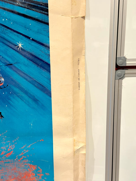 1971 Diamonds Are Forever James Bond 1SH Movie Poster 30" x 40" Sean Connery