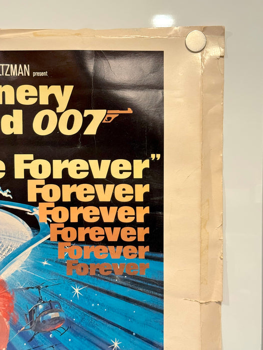 1971 Diamonds Are Forever James Bond 1SH Movie Poster 30" x 40" Sean Connery