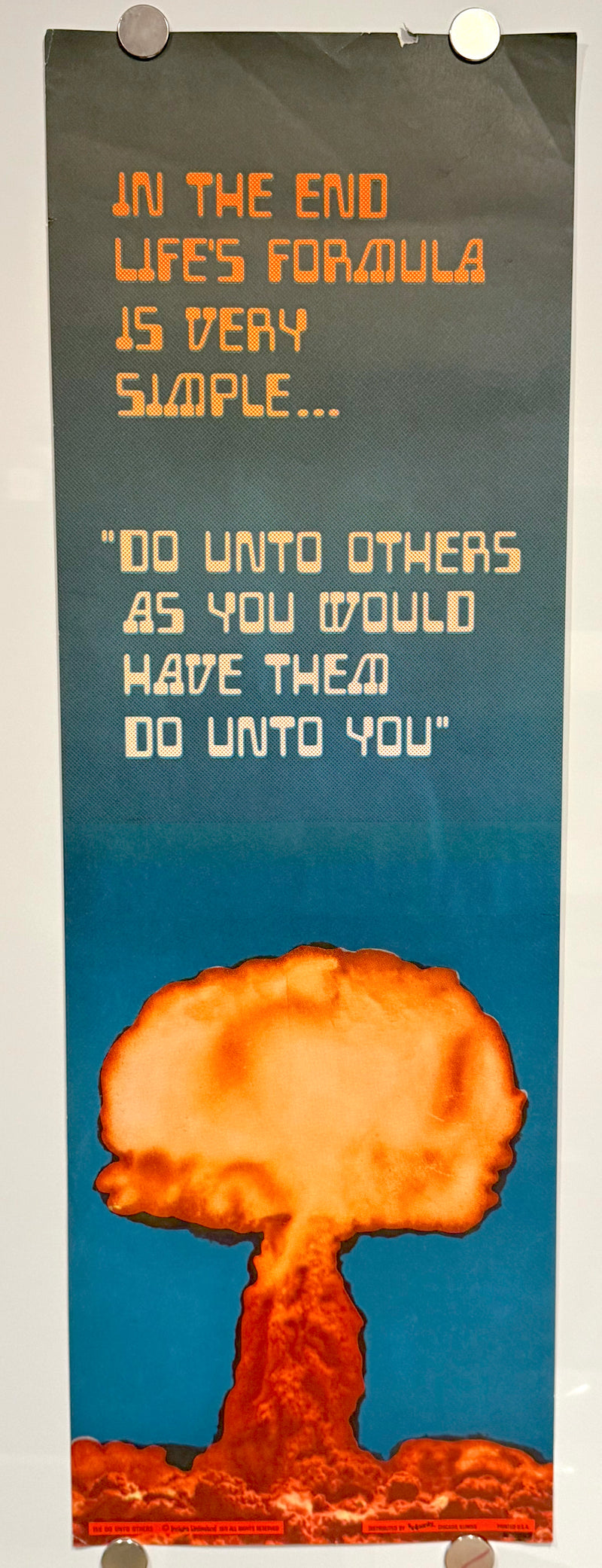 1971 Insanity Blacklight Poster - Do Unto Others - Atomic Bomb N158 12 x 36 - TvMovieCards.com