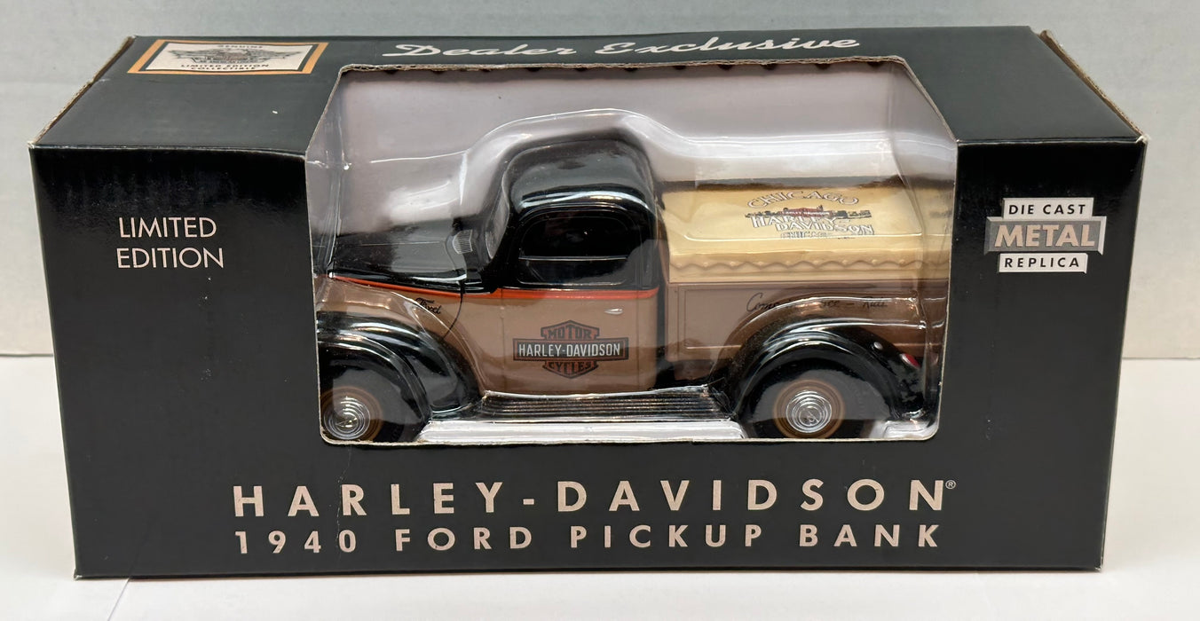 Liberty Classics Harley Davidson 1940 Ford Pickup Truck Chicago Bank 1:25  Diecas